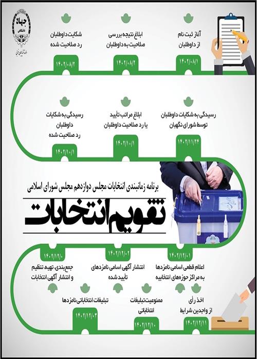 تقویم انتخابات مجلس دوزادهم شورای اسلامی